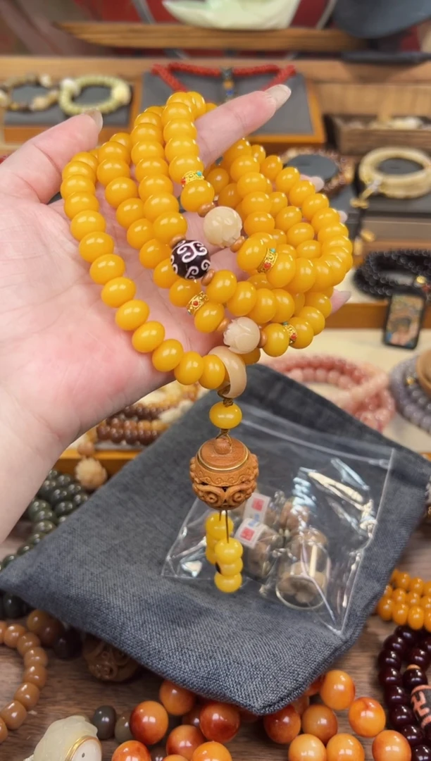 【闪购商品】菩提根/象牙果手串黄菩提香囊108颗+3香
