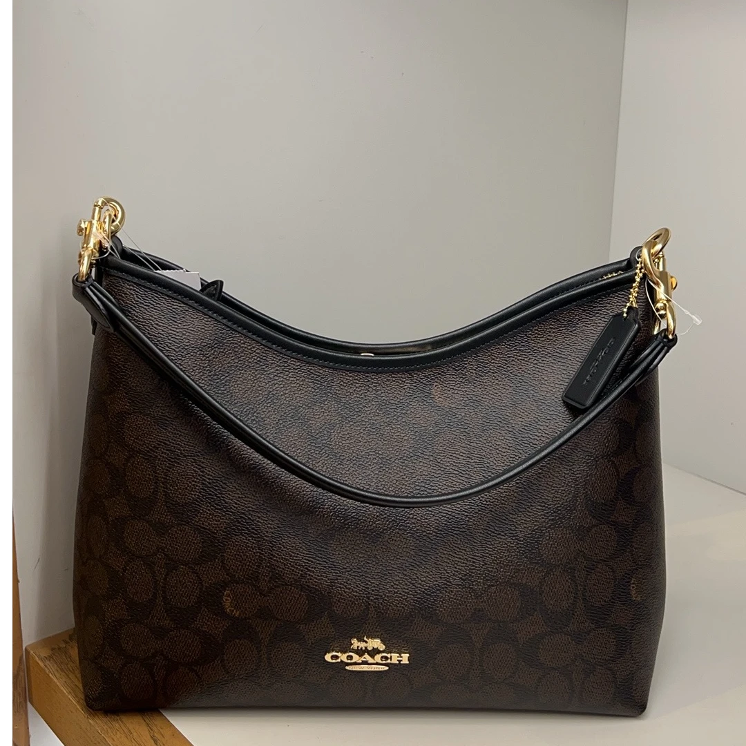 Coach/蔻驰新款带暗标深棕流浪包斜挎包 CV975 30x24x10