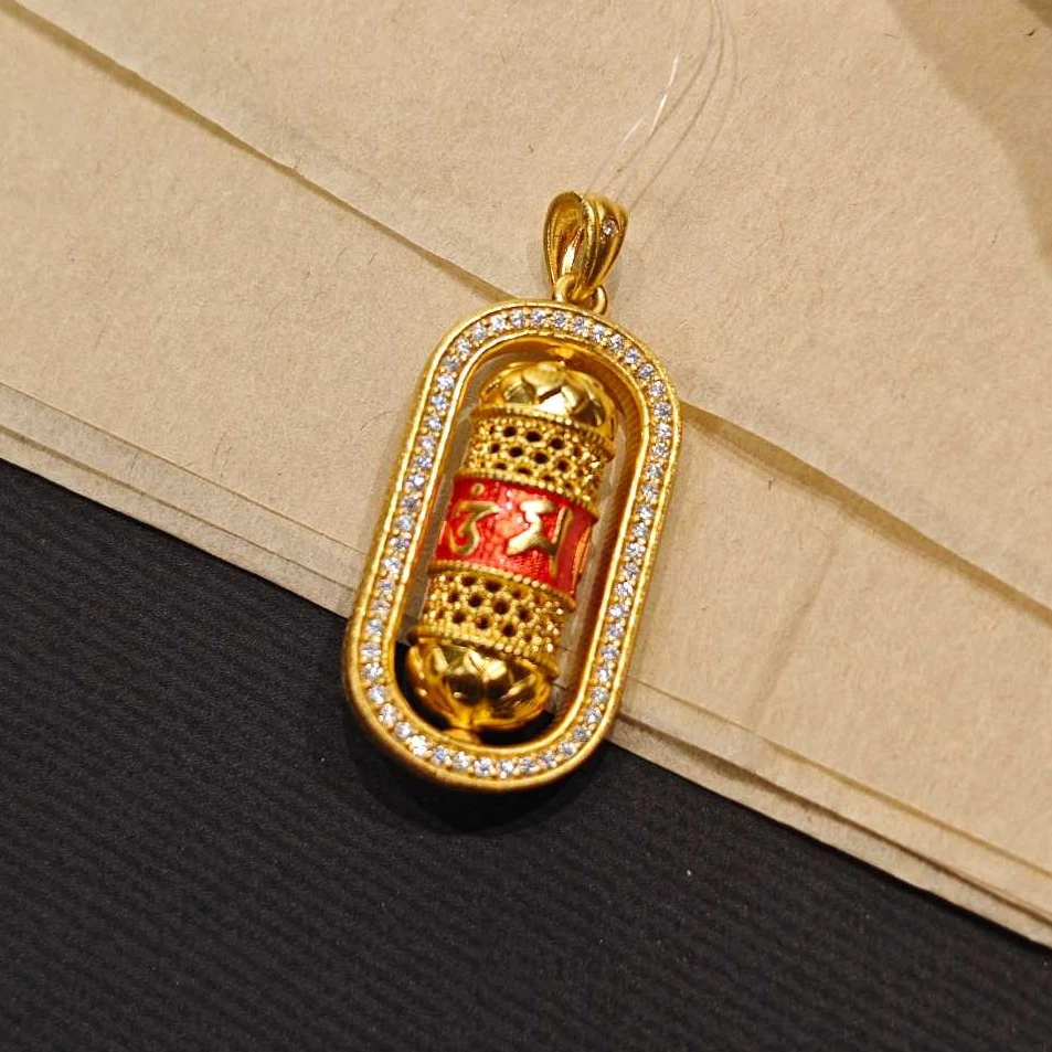 足金999 六字转金筒