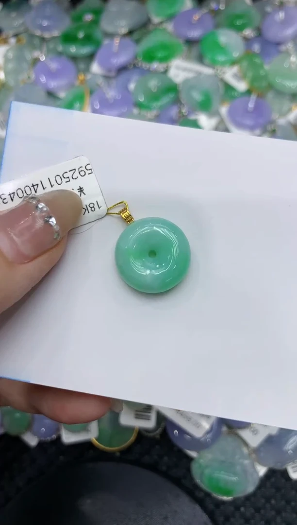 【闪购商品】翡翠颈饰18K金镶嵌222222222