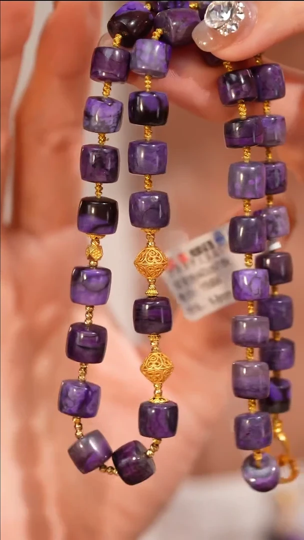 【闪购商品】苏纪石（舒俱来）颈饰未镶嵌直切桶珠锁骨链