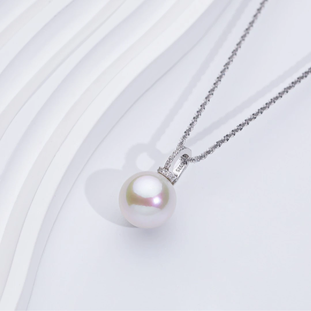 【段姐专属】天然淡水珍珠吊坠13mm 左右  S925银 60cm链