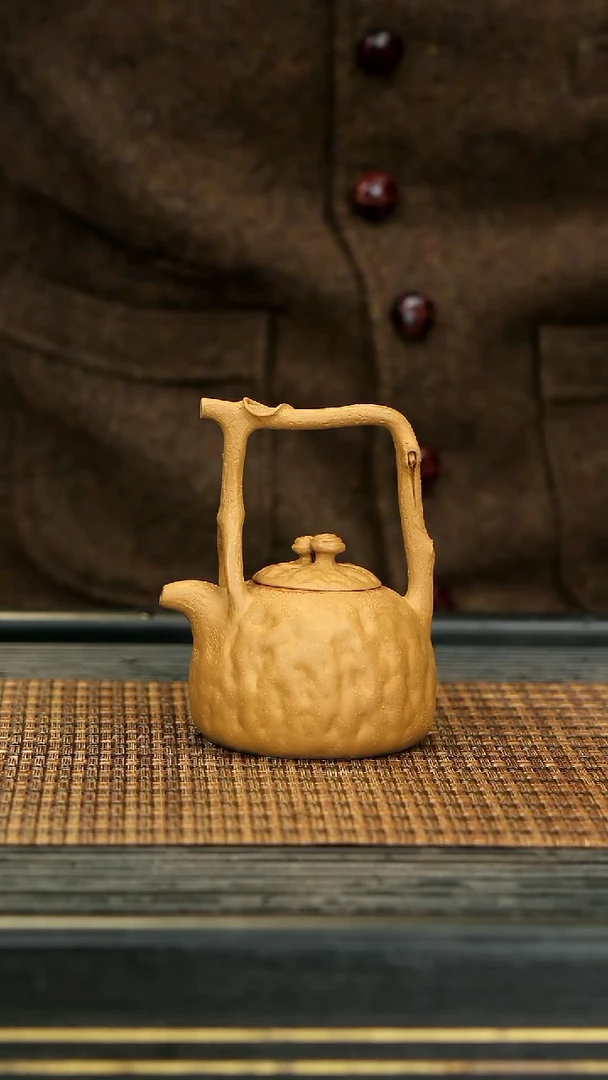 【闪购商品】紫砂茶壶28供春提梁 黄金段