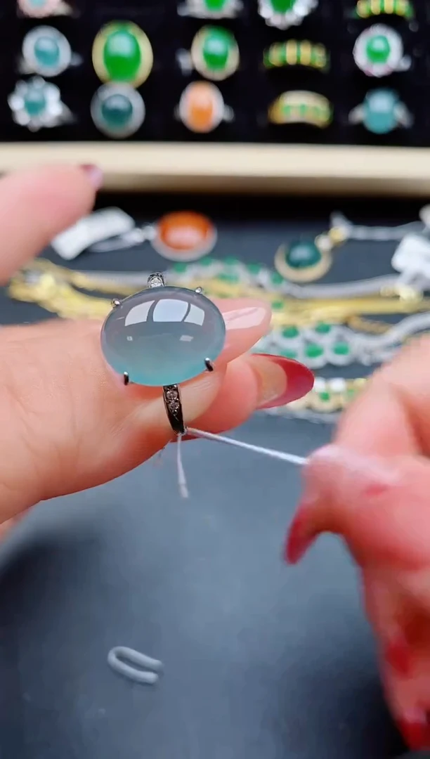 【闪购商品】翡翠戒指银S925镶嵌321321