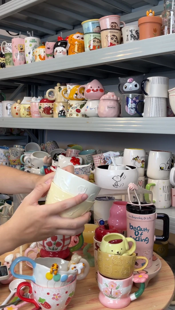 陶一对 微瑕 浮雕小猫碗