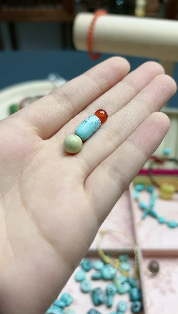 【闪购商品】玛瑙/玉髓配饰未镶嵌玛瑙配饰一对*1 ZD