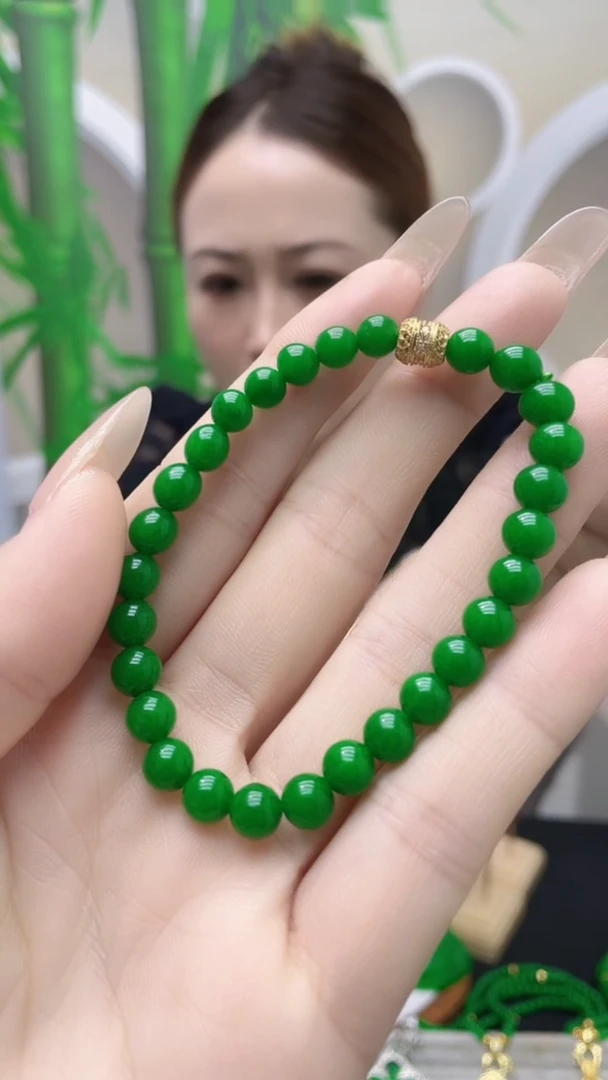 14K金镶嵌手链翡翠C151