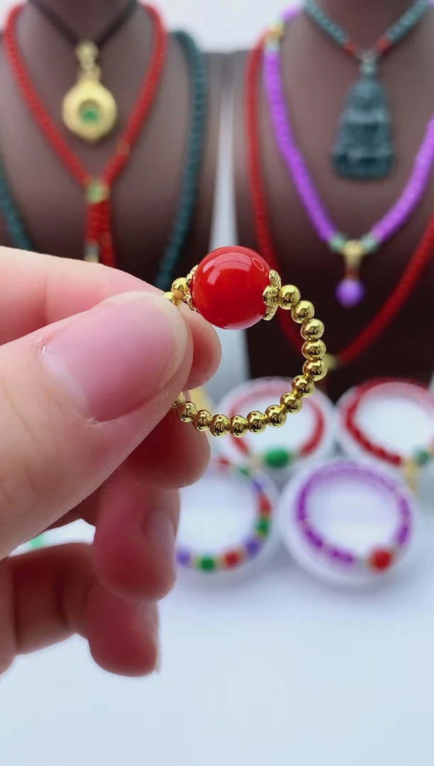 【闪购商品】翡翠戒指14K金镶嵌J20戒指