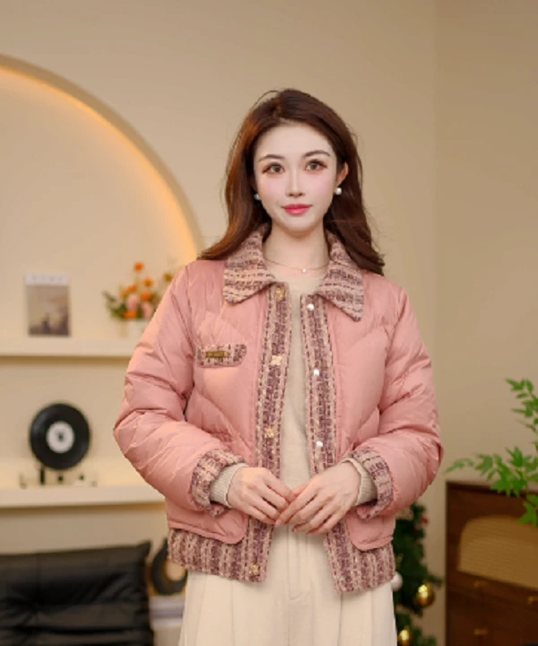 【孝孝定制】2025新款冬季短款保暖女保暖显瘦小香风外套