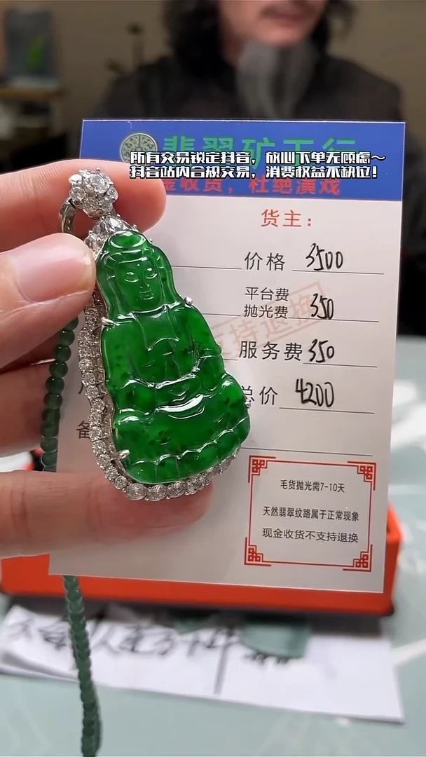 颈饰银S925镶嵌翡翠凤*姐净货