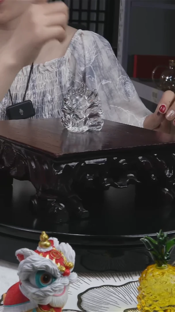 水晶玻璃无手柄款九尾狐