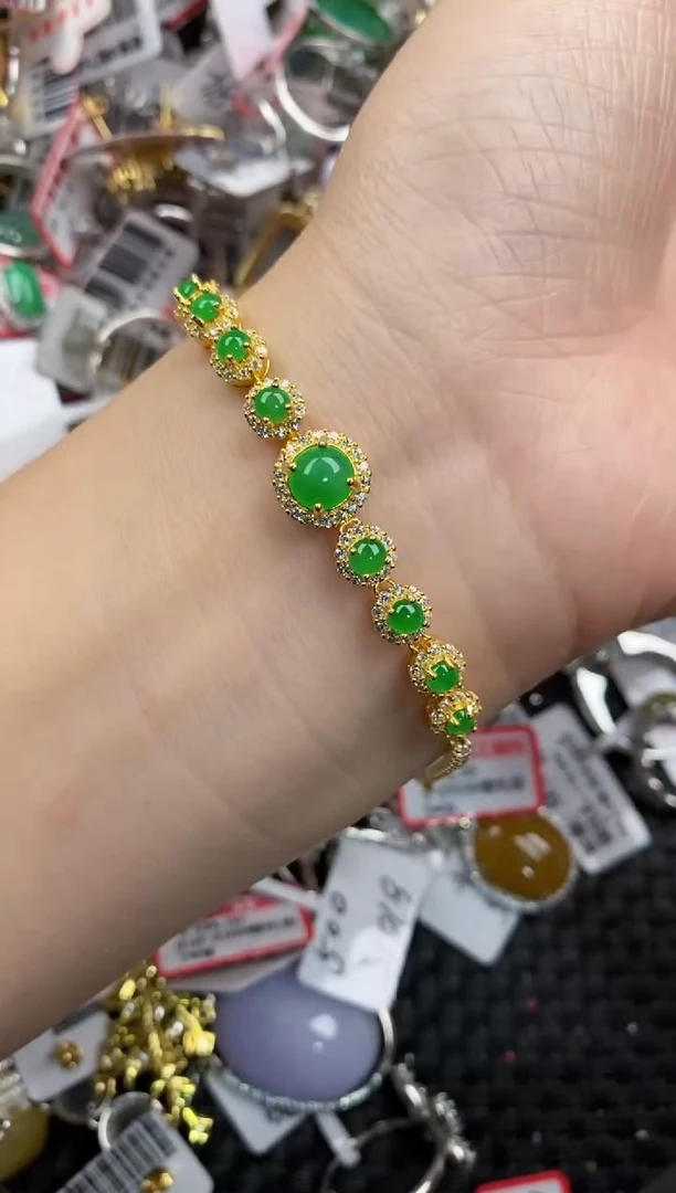 银S925镶嵌戒指翡翠1111-----6