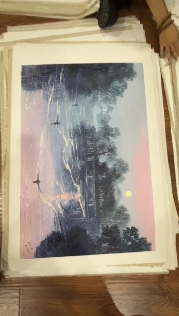 油画【特价】朝鲜画家原创手绘油画作品