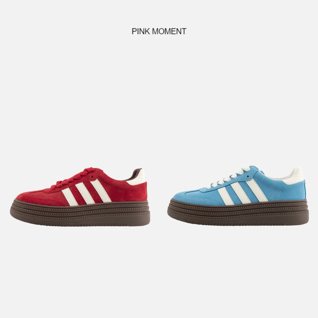 PM王囡囡 “红蓝梦核” 红/蓝拼色休闲鞋 (跟高:4.5cm) ND1A0122