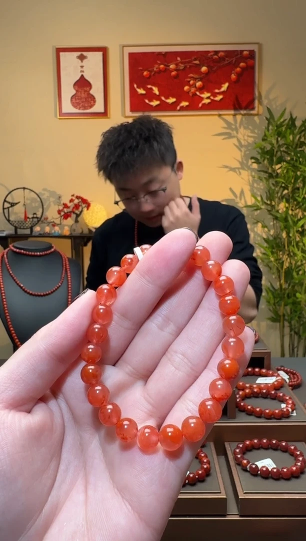 【闪购商品】南红玛瑙手串未镶嵌一条7mm+ 多样性发货