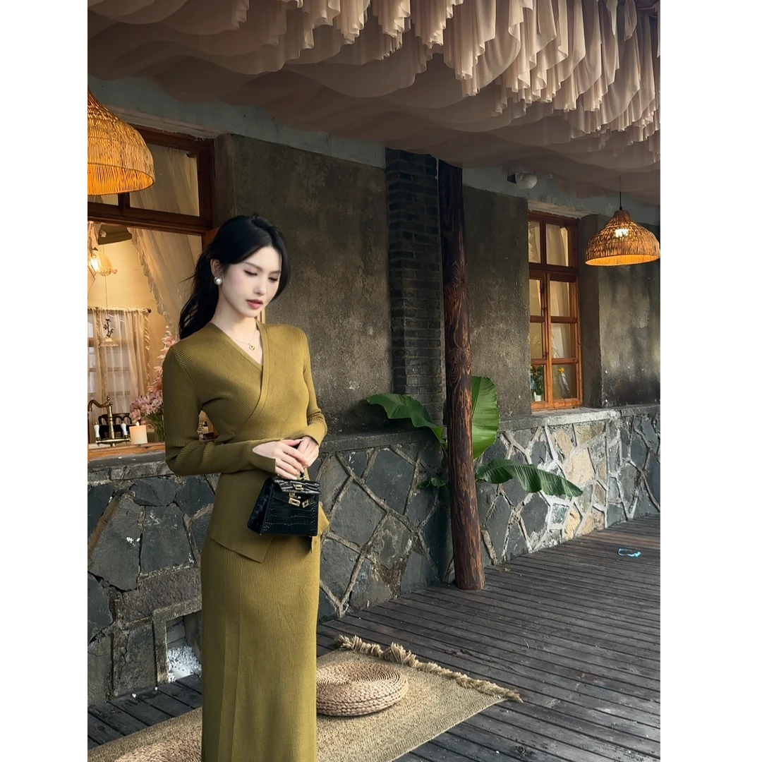 【冬至】小众设计师长袖羊毛针织衫显白厚款可水洗保暖时尚套装