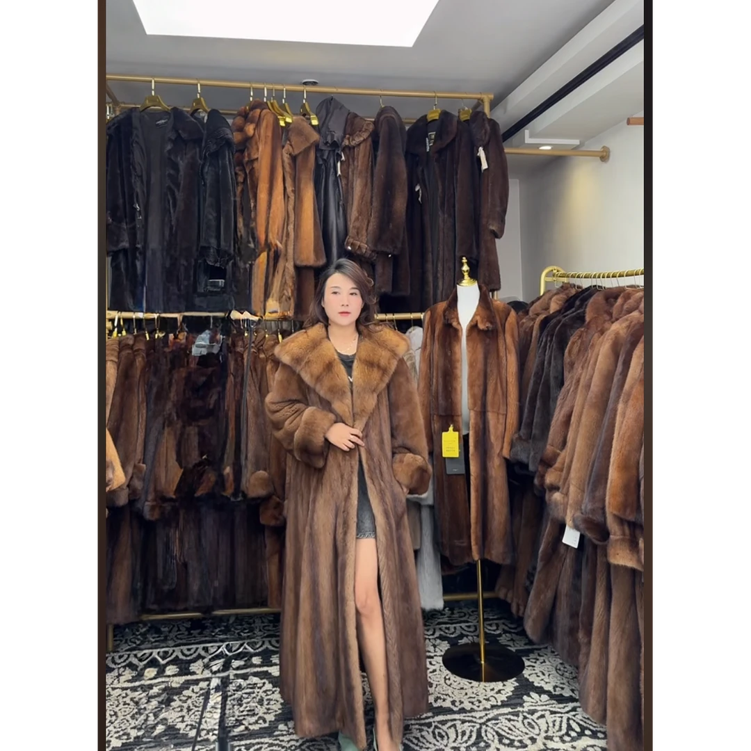 H849 貂皮大衣 衣长130 胸围120 中古皮草