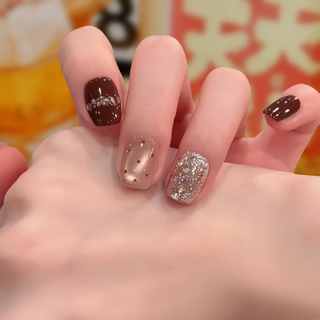 【玛格丽特】手工穿戴甲拆卸秋冬紫色冰透猫眼千金氛围感显白美甲片