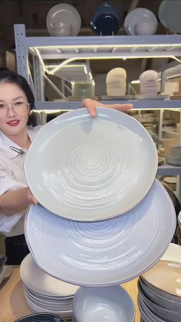 瓷341外贸尾货高温釉下彩陶瓷餐具默认微瑕