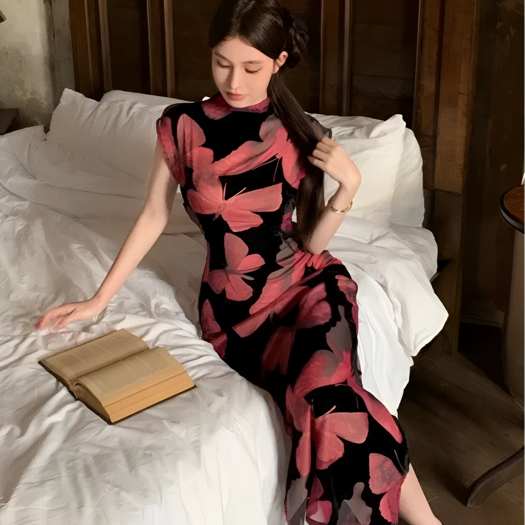 大码胖MM名媛御姐风修身包臀长裙风情万种裙子女夏