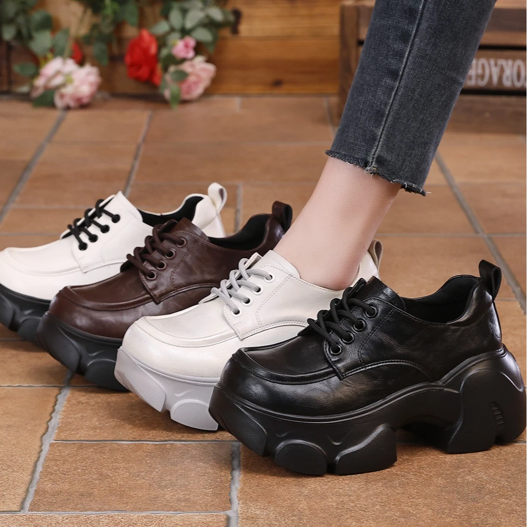 尚卡芙25年春季新款显瘦乐福鞋女鞋厚底运动透气乐福鞋88001