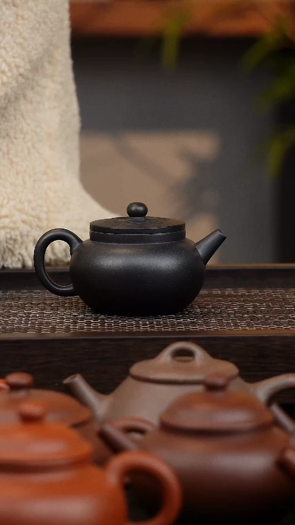 【闪购商品】紫砂茶壶微瑕悟灰 170cc 菱花巨轮
