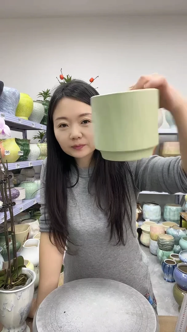 12.5陶瓷花盆直播链接高.  12    口    12