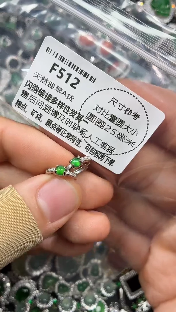颈饰未镶嵌翡翠F512耳扣