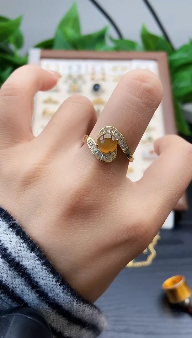 银S925镶嵌戒指翡翠12