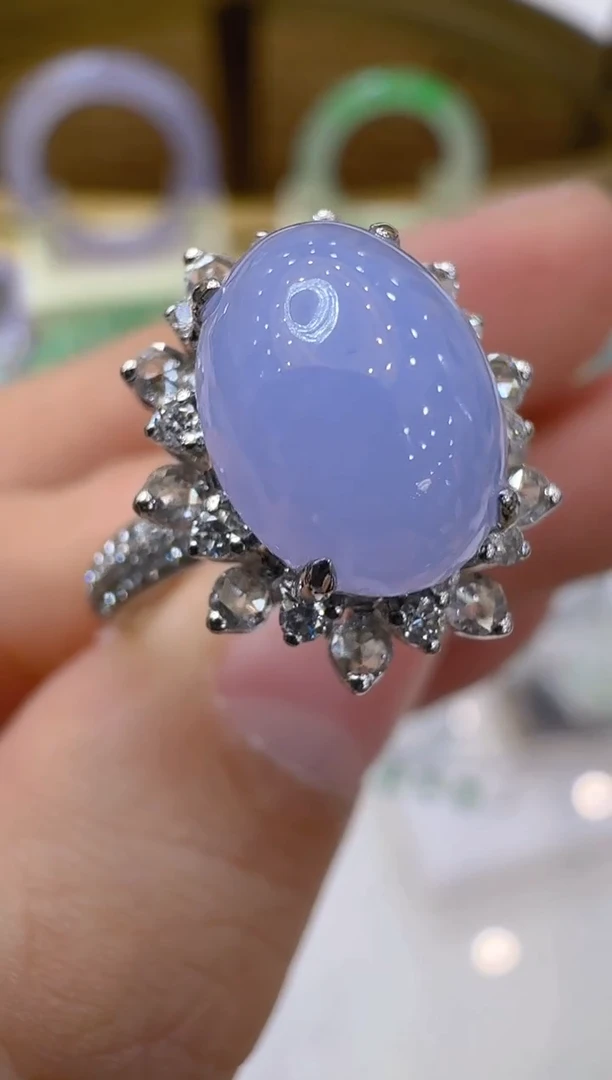 翡翠戒指18K金镶嵌多样性团购发一件