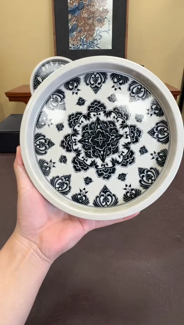 二号釉星空宝相纹壶承