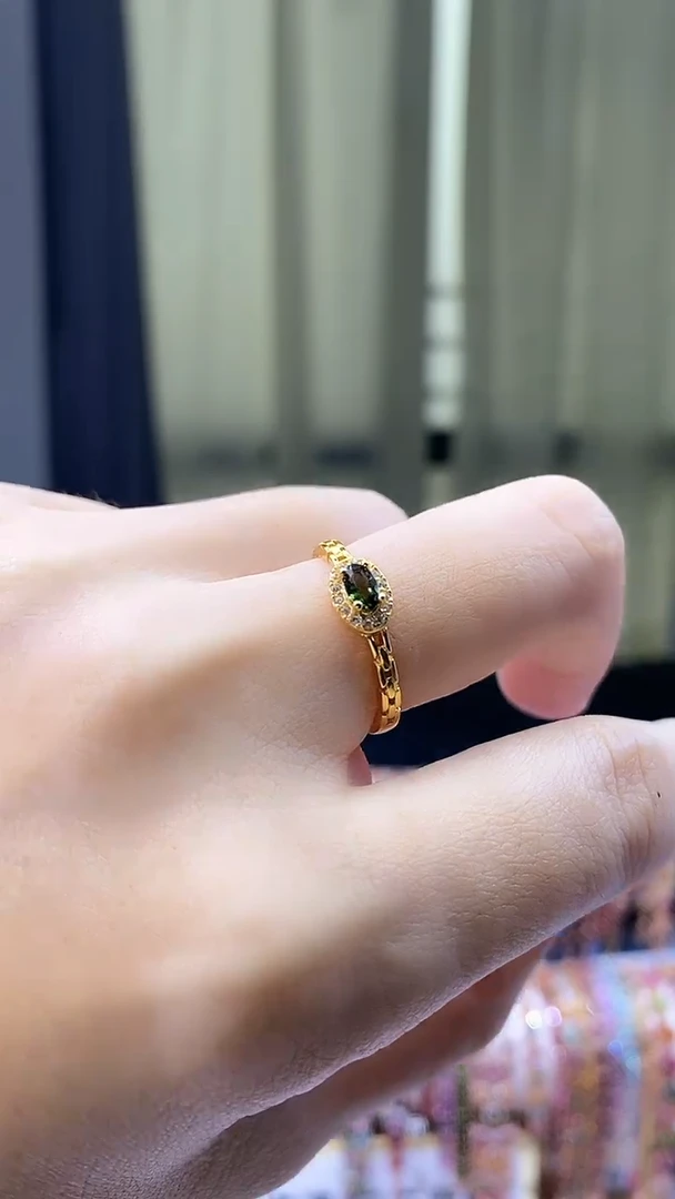 【闪购商品】碧玺戒指银S925镶嵌666666666666