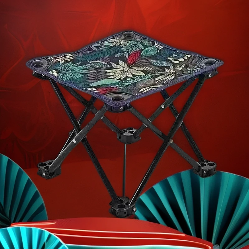 户外折叠马扎钓鱼便捷多功能超轻四角凳子