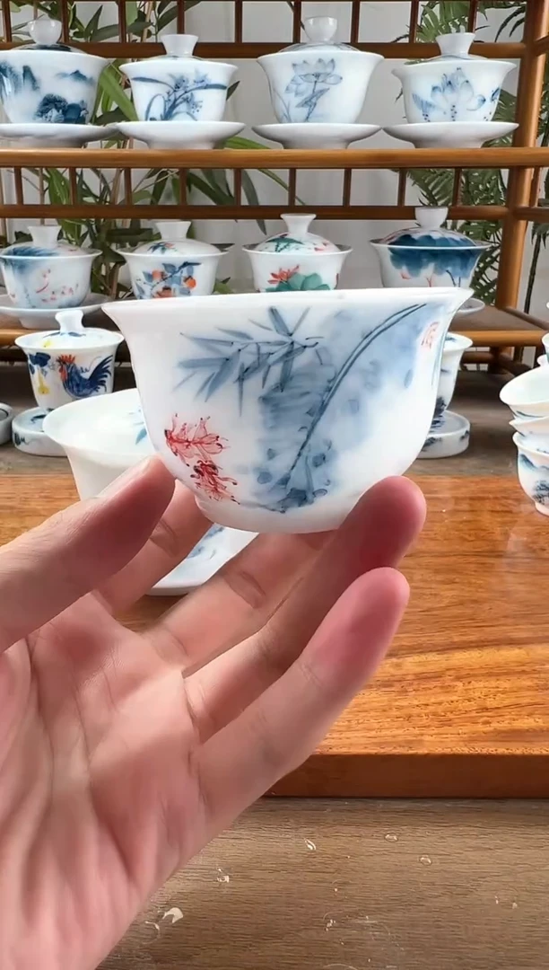 微瑕高冰鱼之乐压手杯1个