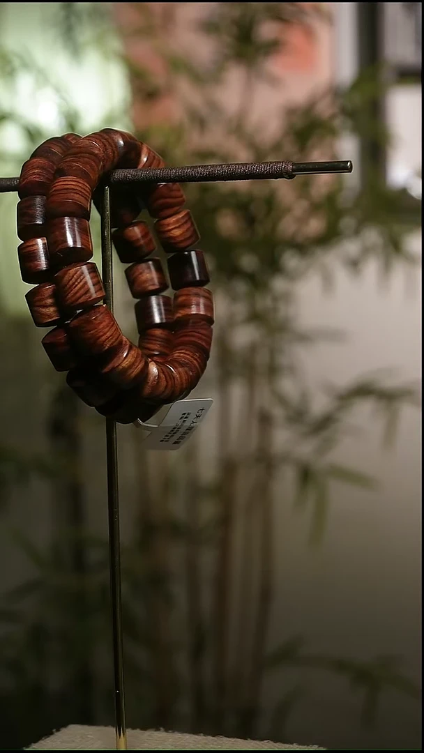 手串/手链黄花梨/降香黄檀海南黄花梨大黑线桶珠1.2cm