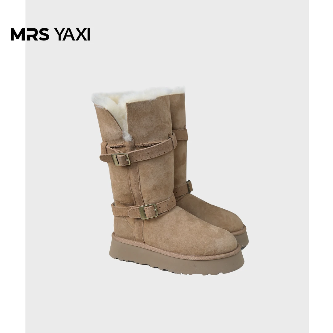 Mrsyaxi皮毛一体保暖高筒雪地靴YX4110603