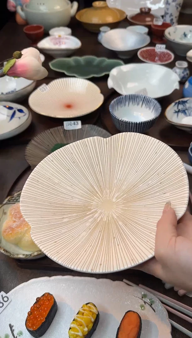 瓷（千段）十草纹樱桃粉