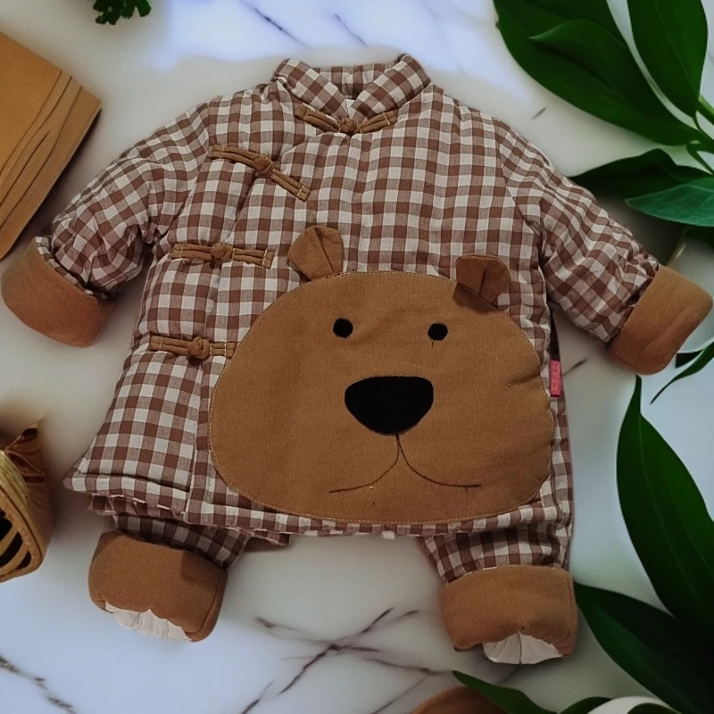 卡通风厚款立领卡通动漫冬季棉服棉袄加绒加厚款中长款女