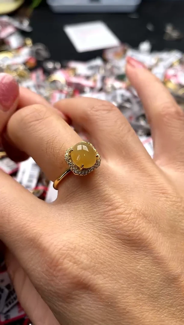 【闪购商品】翡翠戒指银S925镶嵌4444444     2