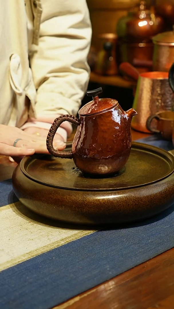 【闪购商品】纯紫铜倔强泡茶壶