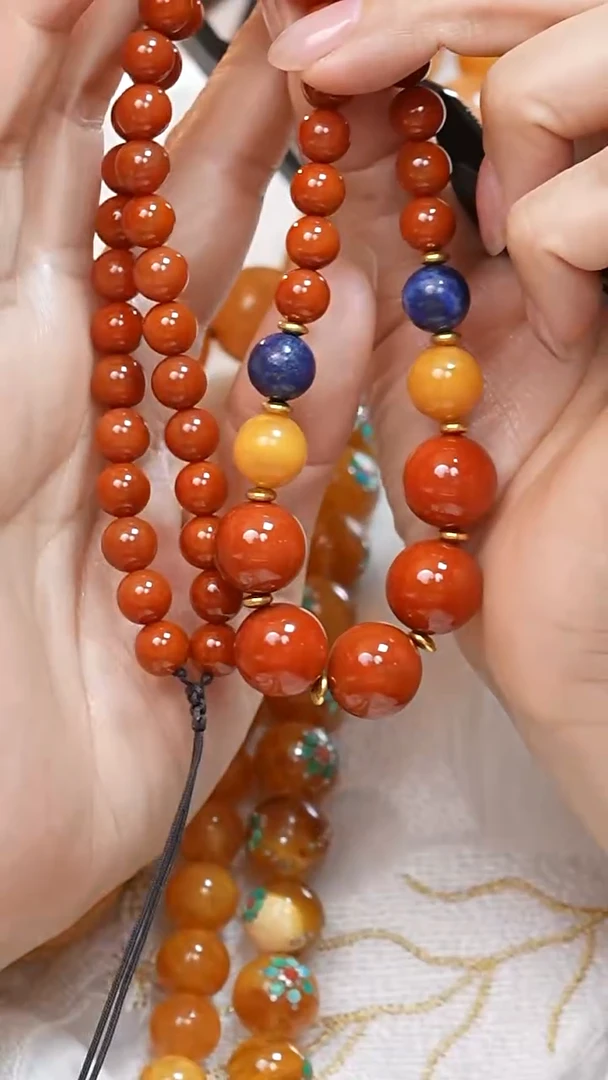 蜜蜡颈饰未镶嵌8513天然蜜蜡珠宝奇石全部保真