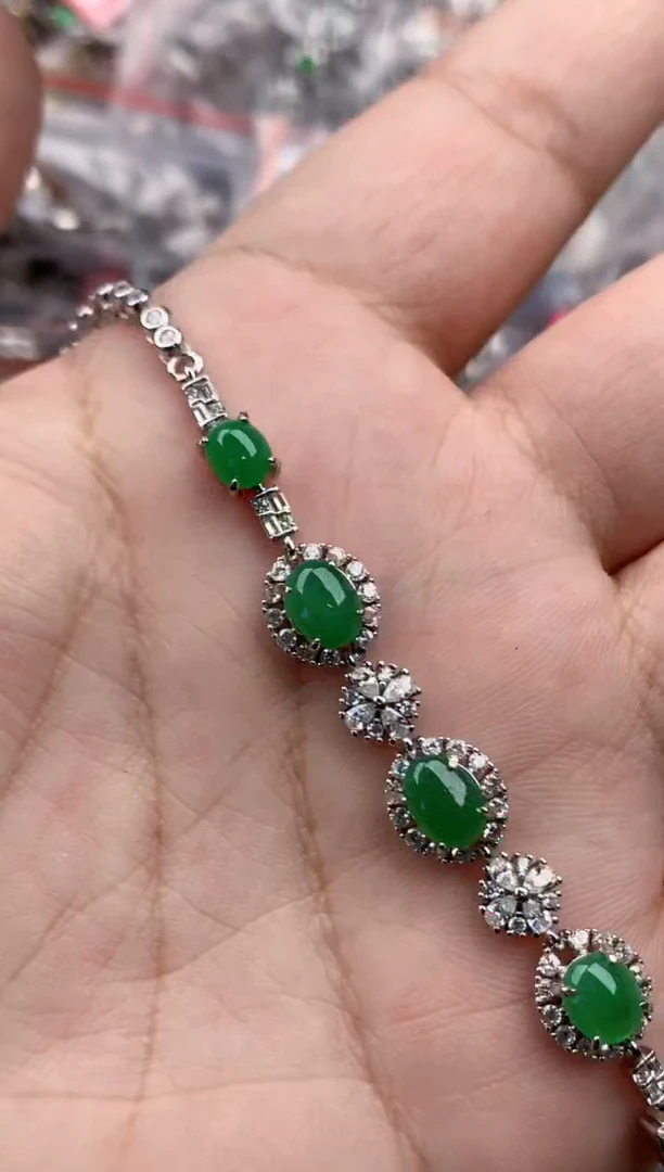 银S925镶嵌戒指翡翠999    2