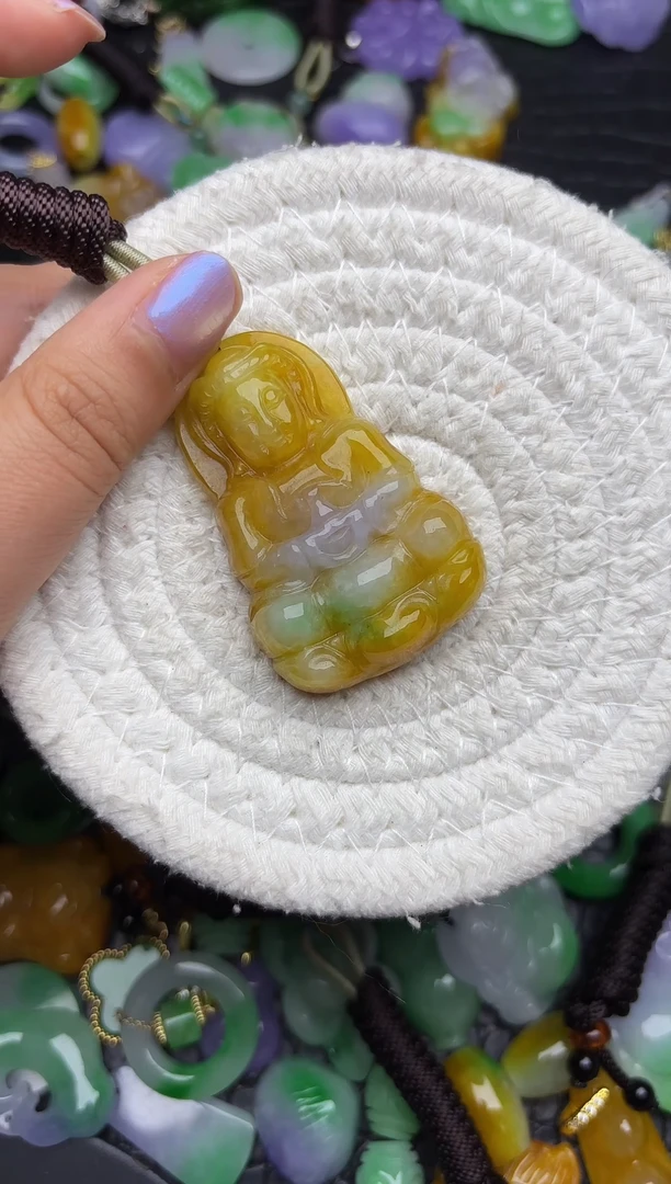 颈饰未镶嵌翡翠缅甸翡翠吊坠