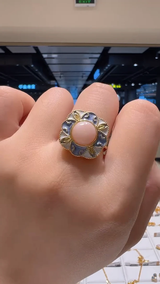 蛋白石银S925镶嵌戒指@@A5813FAB