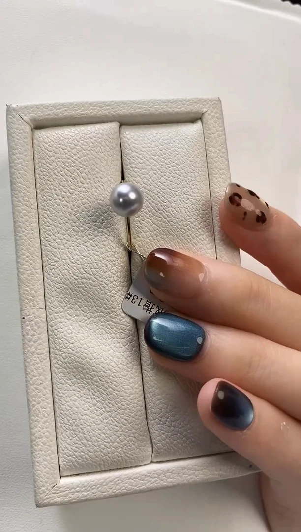 18K金镶嵌戒指海水珍珠7.5-8真多麻戒指