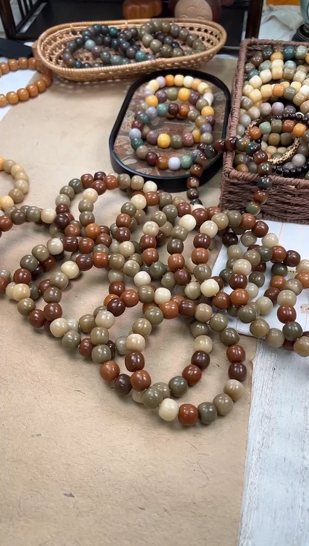 手串菩提根/象牙果a136 卡14.8 干磨星冰乐老料