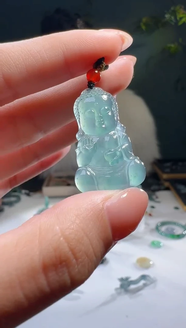 【闪购商品】翡翠颈饰未镶嵌天然A货翡翠宝宝佛