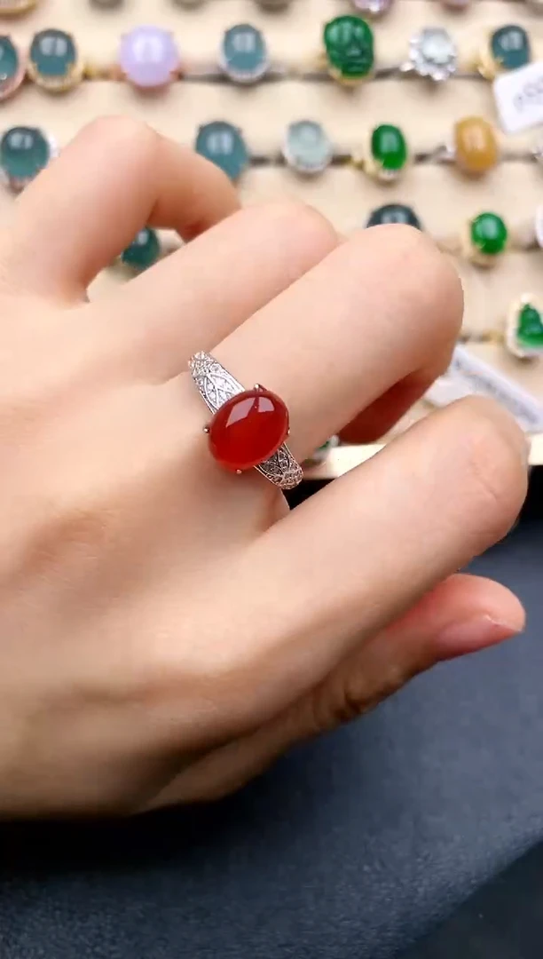 【闪购商品】玛瑙/玉髓戒指未镶嵌....