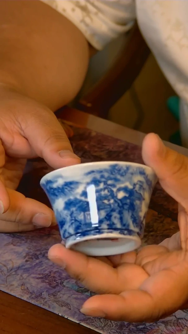 杯手工手绘杯杯很美丽