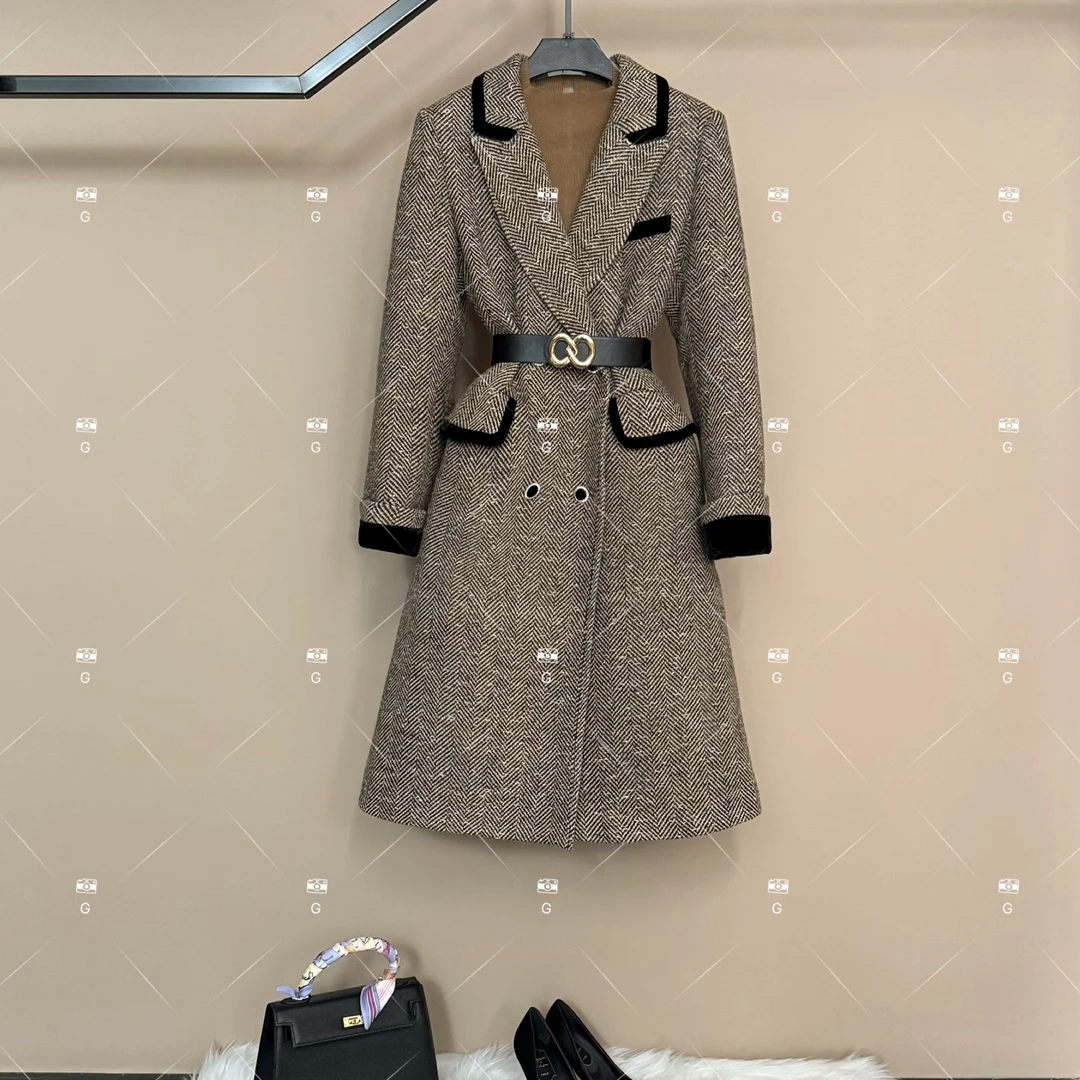 秋冬气质小香风设计师中长款羽绒服轻奢女 GS-58112